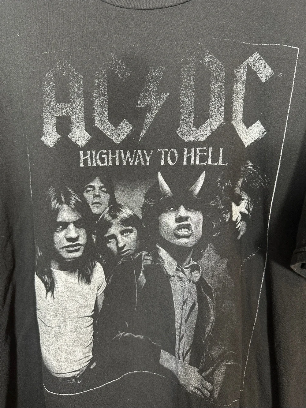 AC/DC Highway To Hell Band Graphic T-Shirt Black 2XL Licensed 2021